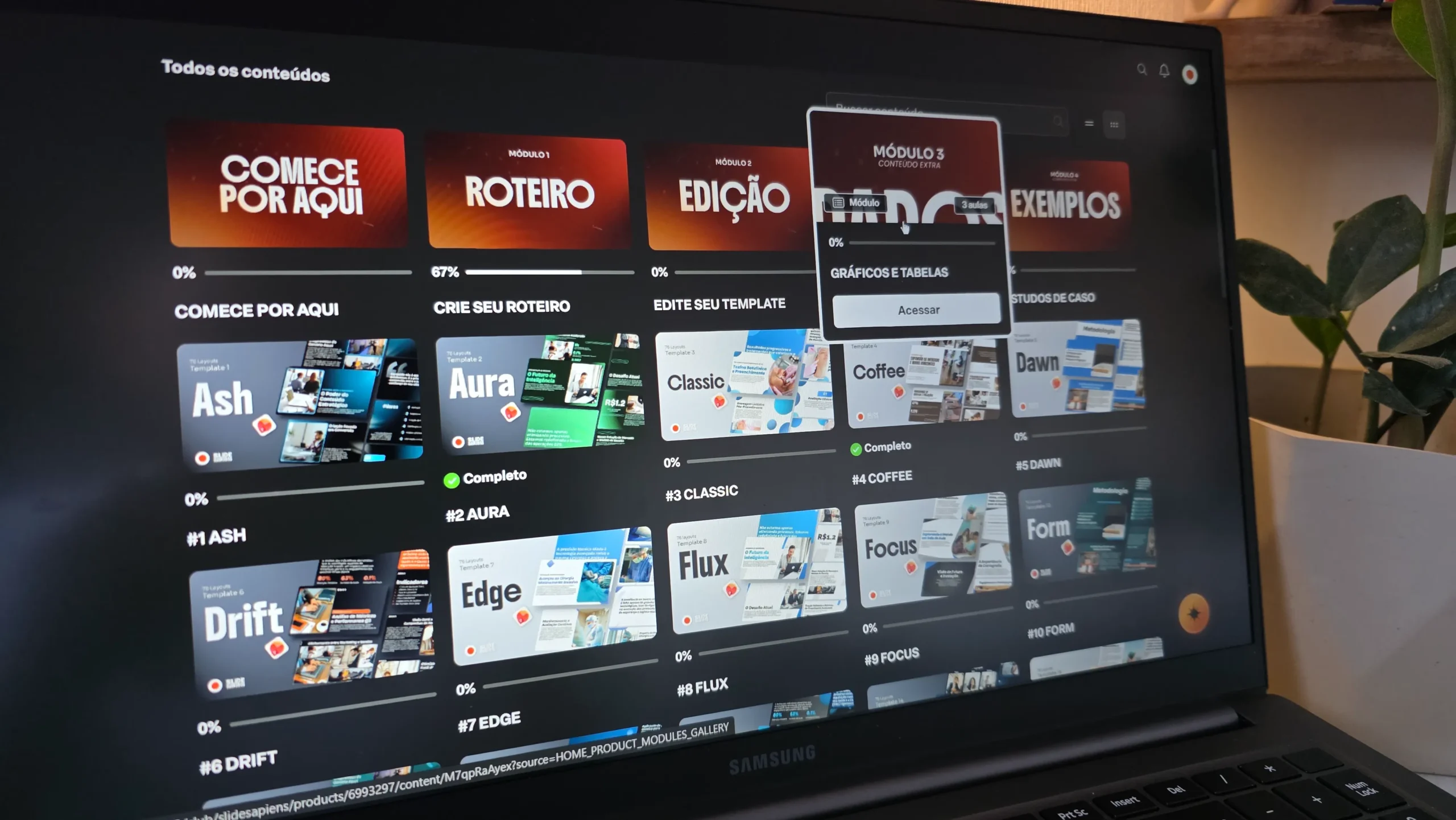 Prévia da plataforma Arsenal de Slides com roteiro gerado por IA