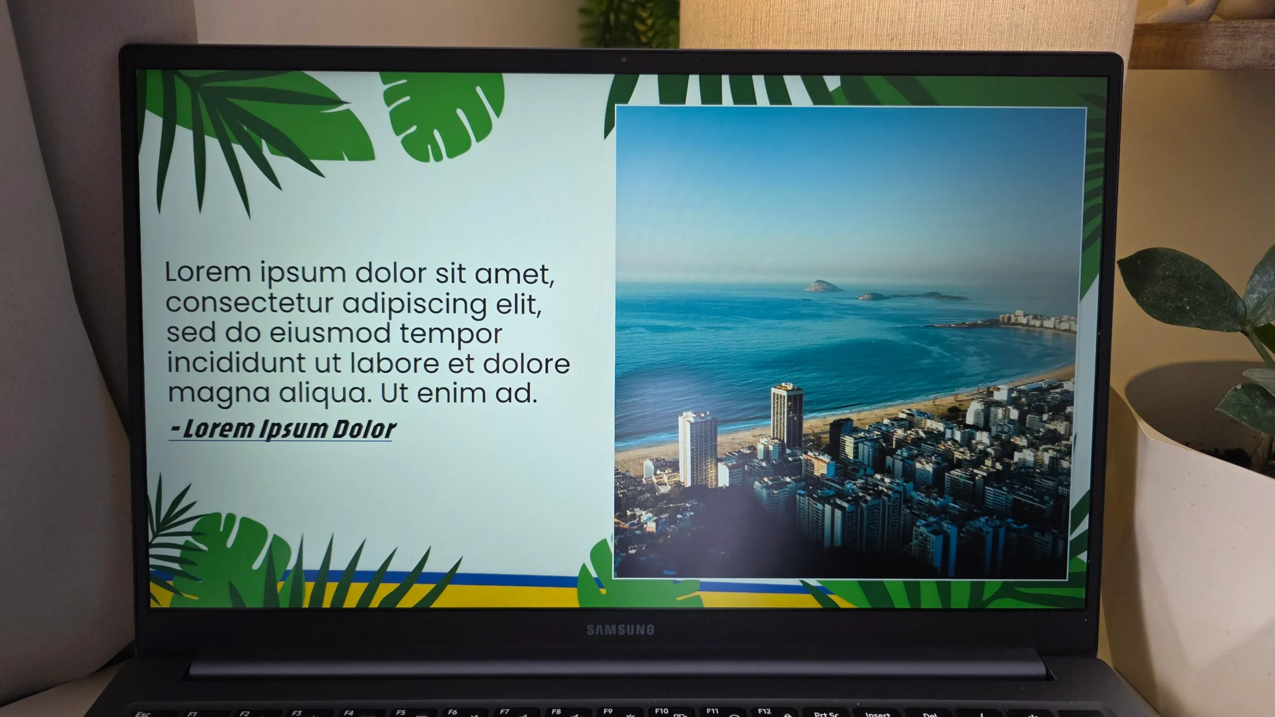 Exemplos de slide de citação do Template Brasil