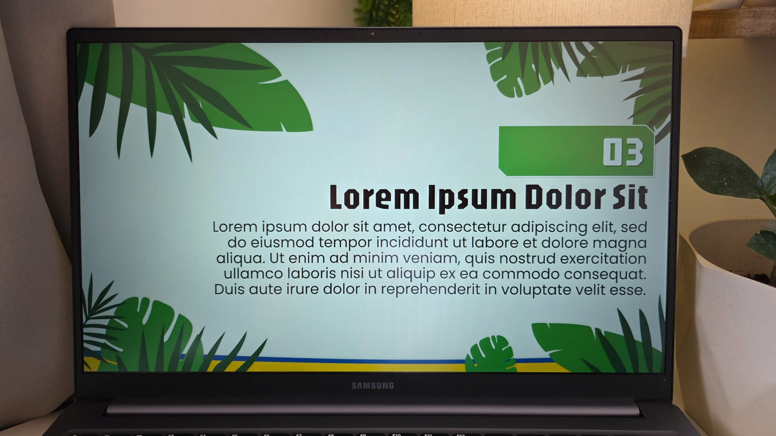 Exemplos de slide divisor do Template Brasil