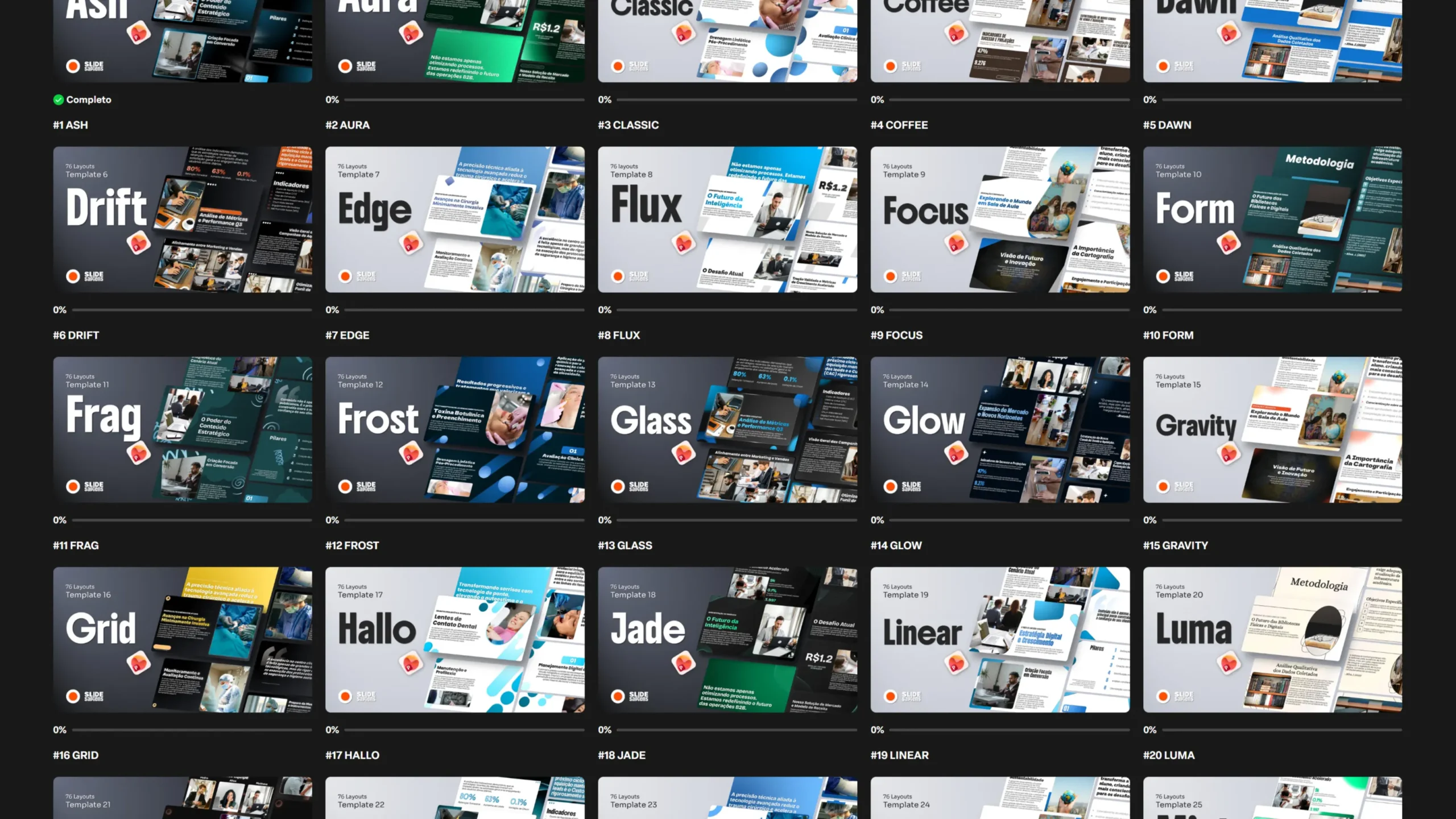 Templates do Arsenal de Slides